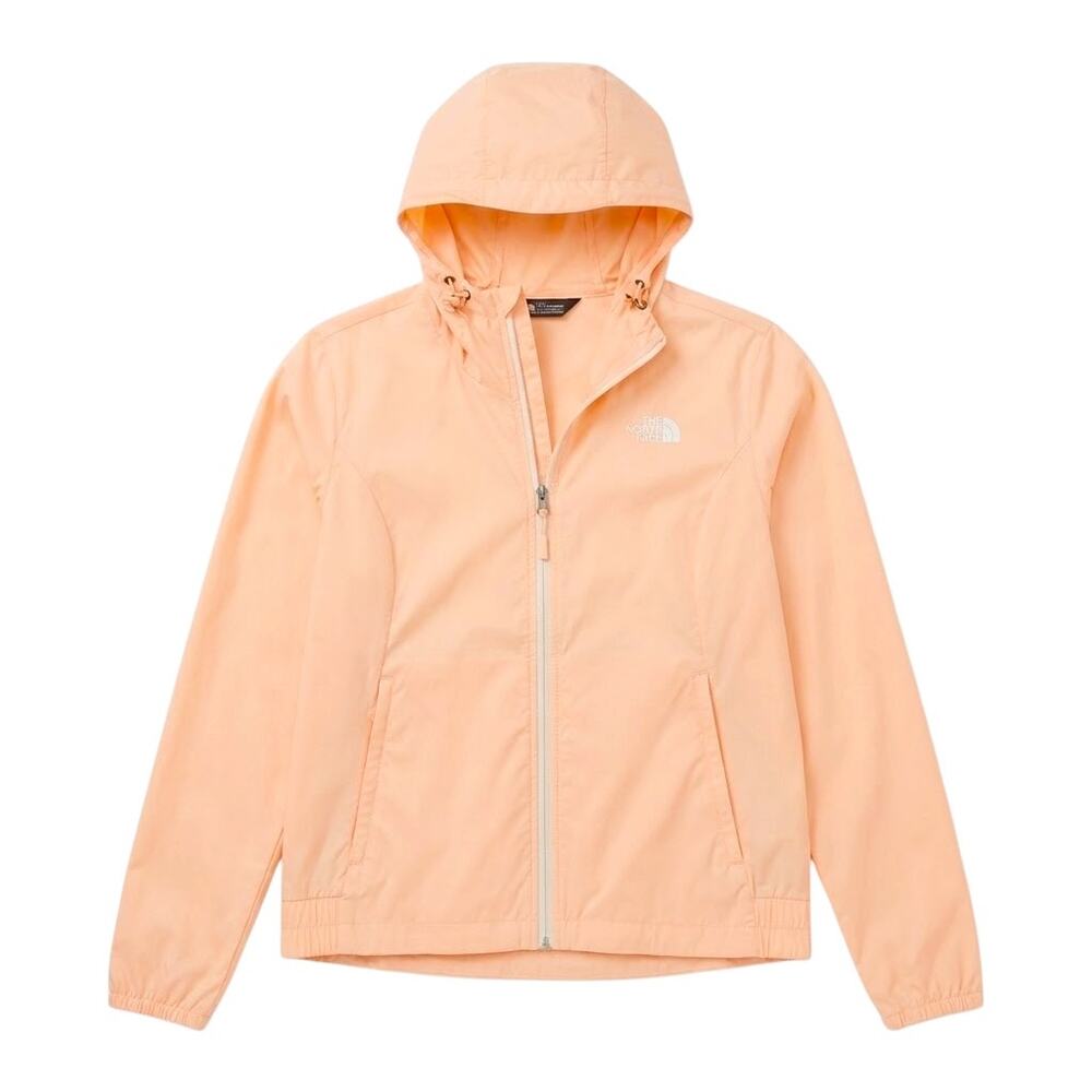 The North Face Cyclone 2 Hoodie Women's L Peach Windbreaker Packable Full Zip